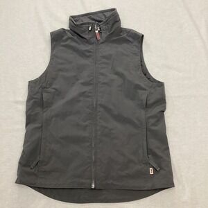 SLAM Men's Sleeveless Gray Vest Zip Up Mock Neck Lightweight Outdoor Casual